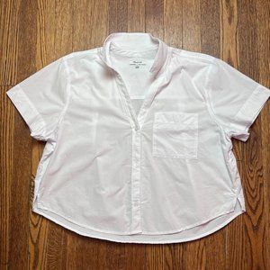 Madewell NWOT white button down blouse tip size XL